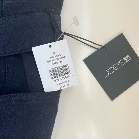 Joe’s Jeans NWT Pants Linen Navy Paperbag High Waist Tie Capsule Classic Size 29 - Picture 6 of 7